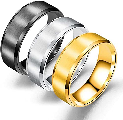 MEENAZ Titanium Stainless Steel Stylish adjustable proposal Couple band thumb Gold Platinum Black 2 Finger Rings combo set for Men gents Boys Boyfriend MENS RINGS-AM017_19 (YELLOW SILVER BLACK, 19) (B09BN5Q95F) Amazon Price History, Amazon Price Tracker