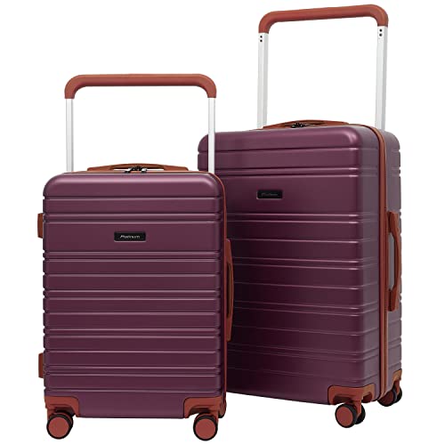 Image of Travelers Club 2PC or 20 inch Navigate Luggage Set, Burgundy, 2PC Set