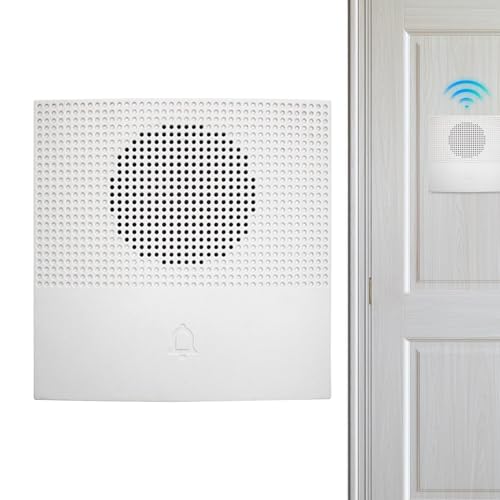 Campana de puerta con cable, campana de chime montada en la pared, resistente al agua de largo alcance para el hogar, chimenea de entrada impermeable, oficina, sistema de alerta reutilizable para