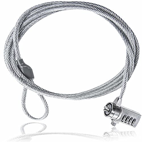Preisvergleich Produktbild GOODS+GADGETS Kabelschloss Stahlseil Kensington Zahlenschloss für Computer Sicherheitsschlosskabel Diebstahlsicherungs 1,8m Kabel Sicherheitsschloss