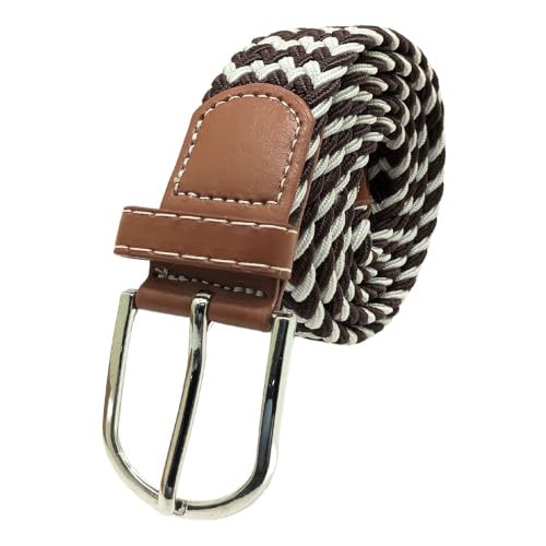 Image of The Tie Hub Unisex Stretchable Woven Fabric Belt | Adjustable, Hole-Free Design | Fits Up to 40 Inches Waist