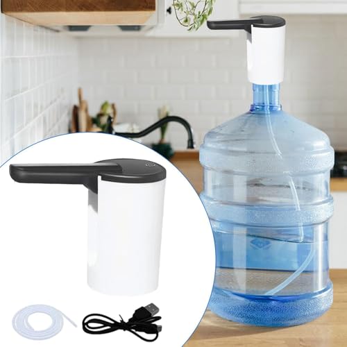 Image of VELURA Automatic Drinking Water Bottle Pump USB Rechargeable for Restaurant Kitchen Black|1 Face Down Pillow|Hot /Cold Water Dispensers| Home Improvement