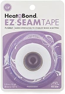 HeatnBond EZ Seam Iron-On Fusible Sheer Batting and Seam Tape, 1.5