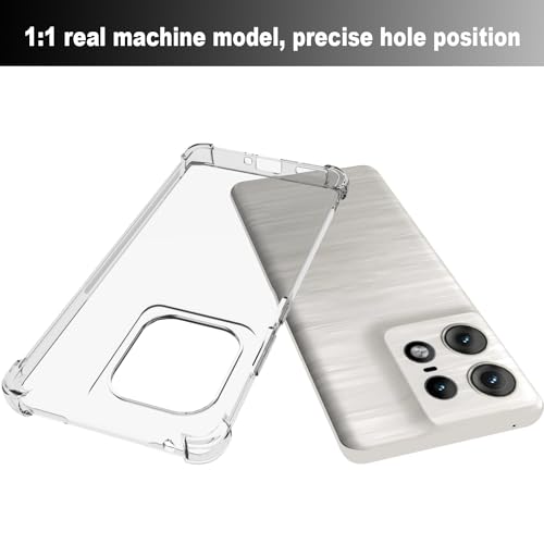 Image of Back Cover Silicone Flexible Bumper Transparent Cover for Motorola Edge 50 Pro -Transparent