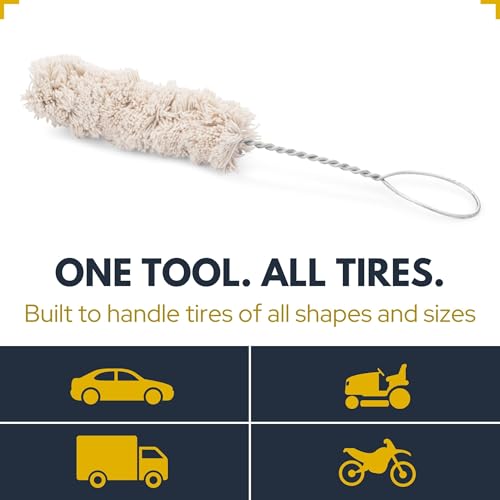 Image of Tire Lube Brush, 3-Pack Tire Mounting Swabs with Tread Depth Gauge | Shop-grade build, fits lube buckets, tread depth gauge included