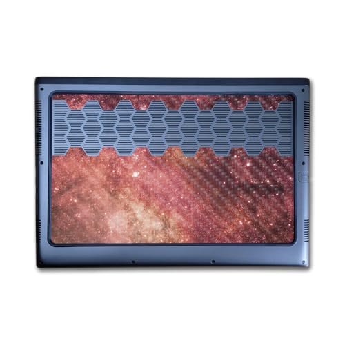 Image of Carbon Fiber Laptop Skin Compatible with Alienware M16 R2 (2024) - Red Stars - Premium 3M Vinyl Protective Wrap Decal Cover - Easy to Apply | Crafted in The USA by MightySkins