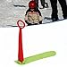Aymzbd Snow Sled Board Snow Skate, Compact Wear Resistant Ski Skate, Snowboard with Handlebar for Outdoor Sports, Teenagers, Red Green