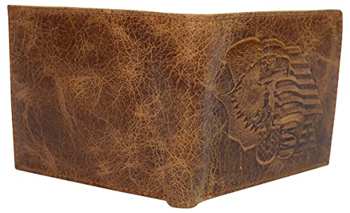 Marshal RFIDHTCD Rfid Blocking Genuine Leather Men'S Bifold Eagle Usa Flag Wallet Gift thumb #7