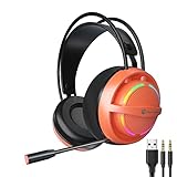 Homyl PC Gaming Headset with Microphone 7.1 Surround Sound Wired Over Ear USB Computer Gaming...