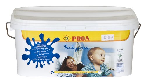 Proa PI100I Pintura plástica Interior ecológica Babyproa, Blanco, 2,5 L