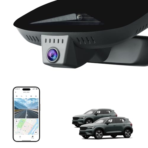 KBSYNT 4K Dash Cam for XC40 2023-2026 & XC40 Recharge 2021-2024,B4 B5 T4 T5 P8,Integrated OEM-Style,UHD 2160P Video,WiFi & App,Loop-Recording,Easy-Install,64GB Card