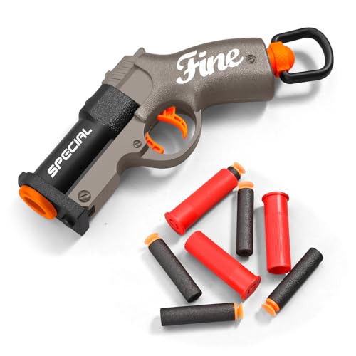 Military Fans Fake Gun Model Pistol Toy Gun for Boy with Ejecting Shell Soft Bullets,Realistic Toys Foam Blaster Play Gun Toy with Soft Bullet Look Real Action Mini Pistol Model for Children Age 8+