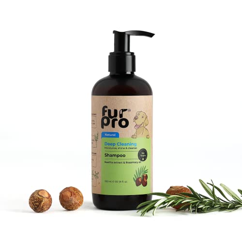 Image of Deep Cleaning Shampoo for Dogs & Cats - Natural Shampoo with Rosemary Oil for Healthy Skin & Coat - Witch Hazel for Soothing Itchy Skin, Controls Bacteria & Bad Odour - 300ml