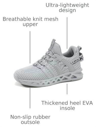 Image of koppu Boys Girls Shoes Non-Slip Tennis Shoes Fashion Lightweight Breathable Kids Sneakers for Little Kids /Big Kids