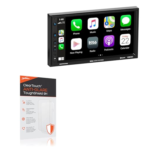 BoxWave Screen Protector Compatible with BOSS Audio BVCP9700A - ClearTouch Anti-Glare ToughShield 9H (2-Pack), Anti-Glare 9H Tough Flexible Film Screen Protector