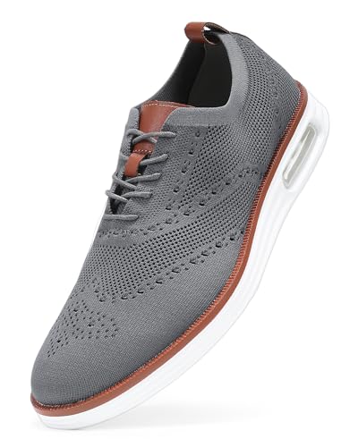 Mens Dress Shoes Casual Oxfords Shoes Knit Lightweight Breathable Business Work Shoes Walking Shoes Fashion Sneakers