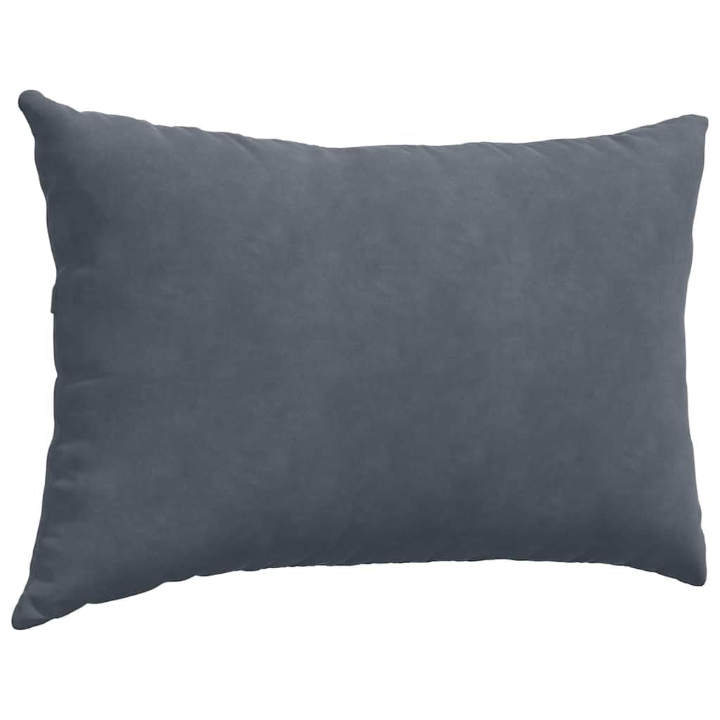 Juego de 2 fundas de cojín de pana con cremallera para sofá, silla, comedor y oficina, 60 x 40 cm, color gris oscuro