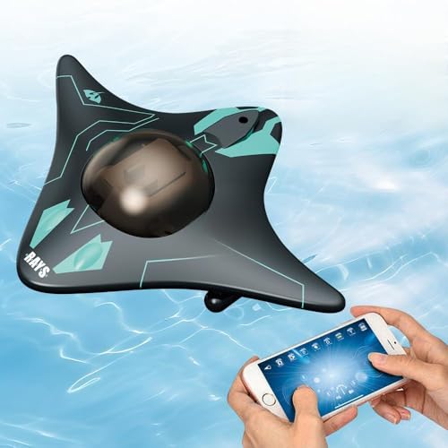 Mineup Bateau Télécommandé, Jouets Aquatiques Avec Caméra HD, Bateau De Course RC Avec Lumières LED, Sous Marin Télécommandé Pour Adultes Garçons Filles