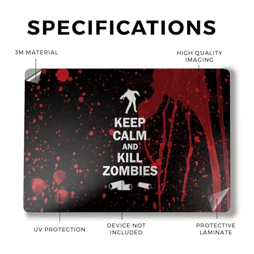 Image of Laptop Skin Compatible with Alienware M18 R2 (2024) - Kill Zombies - Premium 3M Vinyl Protective Wrap Decal Cover - Easy to Apply | Crafted in The USA by MightySkins