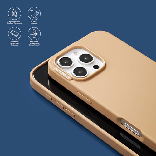 Image of PopSockets iPhone 16 Case Compatible with MagSafe, Phone Case for iPhone 16, Wireless Charging Compatible, Case Only, Cute Latte