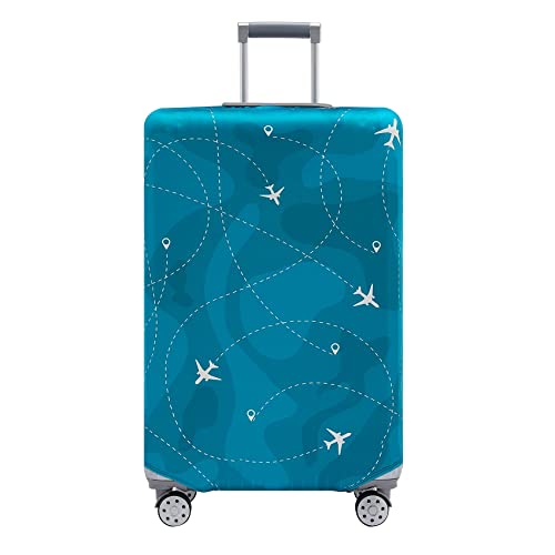 Image of Travelkin Luggage Covers For Suitcase Tsa Approved Suitcase Cover Protector, Air Line BLUE, M, Fashion