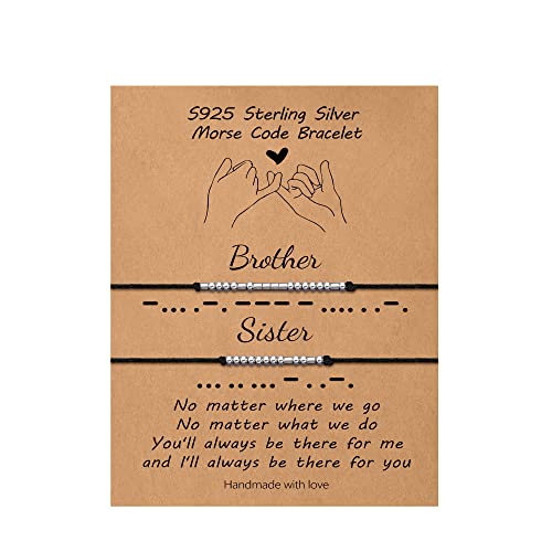 S925-Sterling-Silver-Morse-Code-Bracelets-for-Women-2pcs-Morse-Code-Bracelets-Set-Pinky-Promise-Matching-Bracelets-for-Couples-Friends-Friendship-Bracelets-Valentines-Day-Birthday-Gifts-for-Women