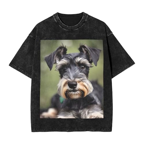 T-shirt schnauzer pour homme ample idéal pour un look d'été casual et rétro - 6