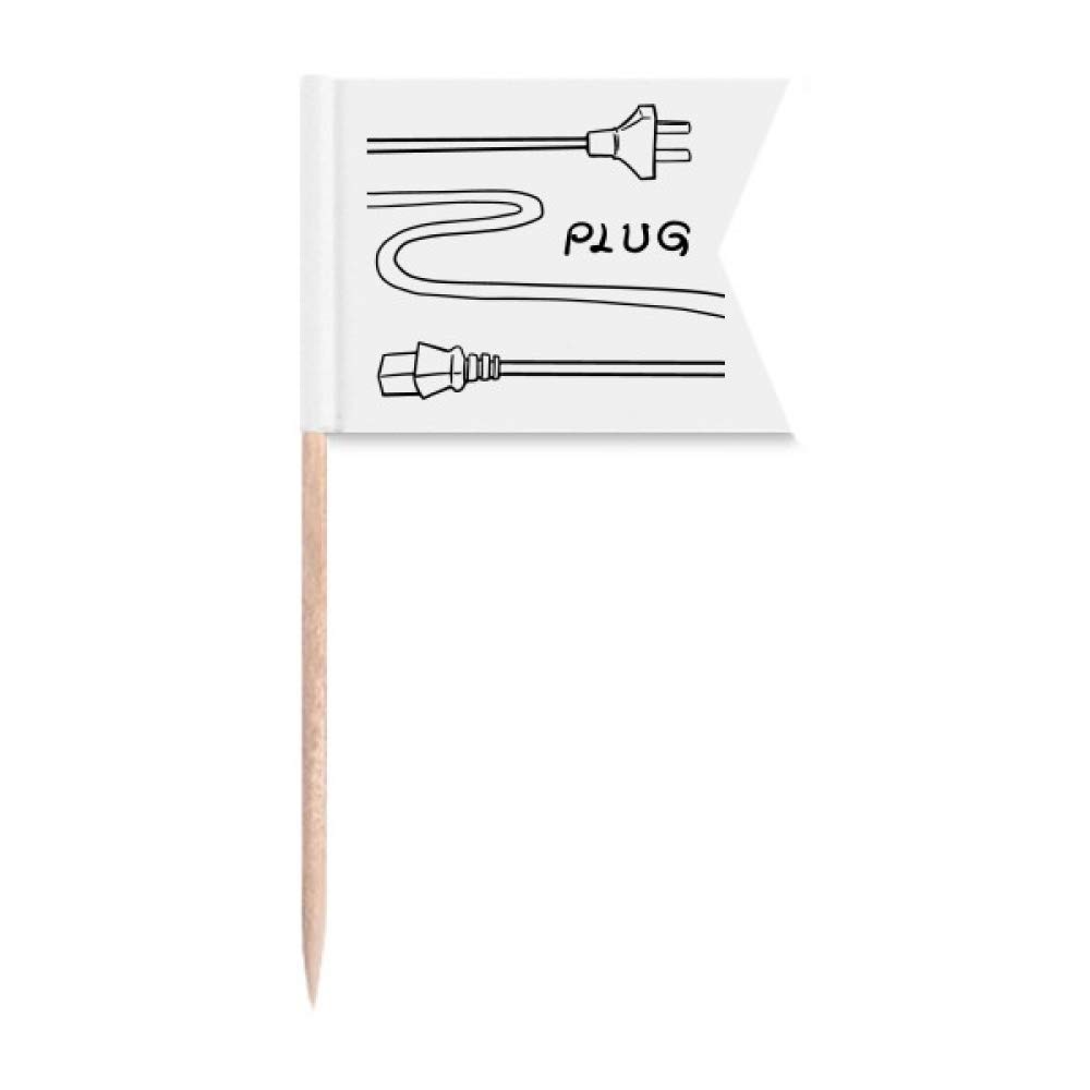 Drapeaux pour les fêtes et gâteaux stabilisés par prise double trou pour cure-dents