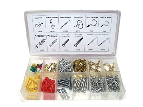 Image of 600pc PICTURE HANG HARDWARE ASSORTMENT KIT HANGER FRAME PICTURE MIRROR PHOTO,Jikkolumlukka