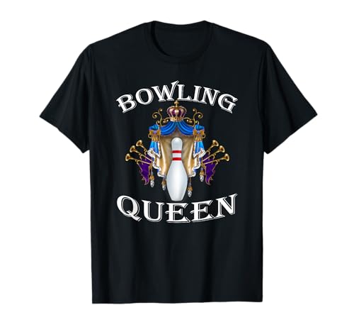Bowling Queen Pin corrispondenza squadra bowling t-shirt Maglietta