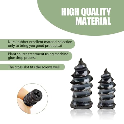 Image of 30 Pack Car Tire Repair Nail, Soft Rubber Nail for Tire Puncture Repair, Quick Repair, Universal Waterproof Durable Motorcycle Tire Repair Tools for Truck SUV Car Tractor (Black)