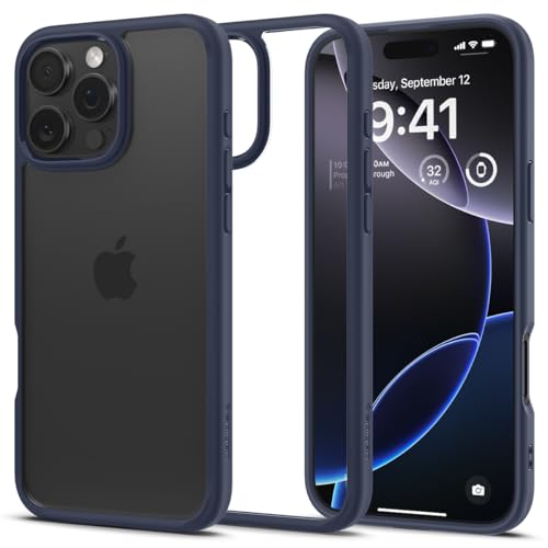 Image of Spigen for iPhone 16 Pro Max Case, Ultra Hybrid [No Magnet Ring][Anti-Yellowing] - Navy Blue