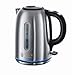 Russell Hobbs Hervidor de Agua Eléctrico Buckingham - 1,7 litros, 2400W, Iluminación Azul, Filtro Extraíble, Zona de Ebullición Rápida, Base de 360°, Indicador Nivel de Agua, Inox., Plata - 20460-56