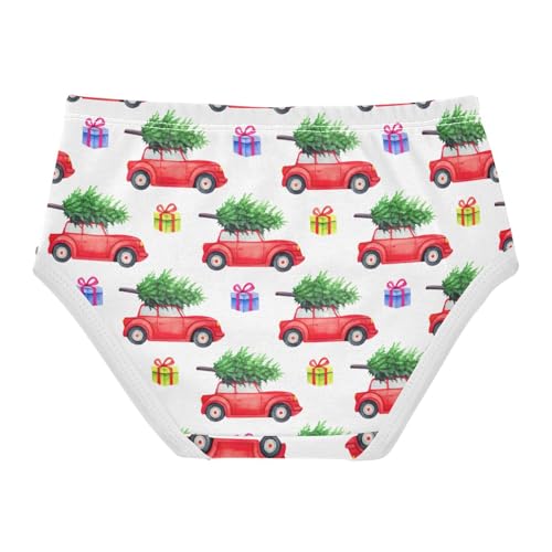 Joisal Cotton Toddler Underwear Floral Red Vintage Cars Christmas Trees Cute Panties Girl Print Briefs Kids Undies 2t2