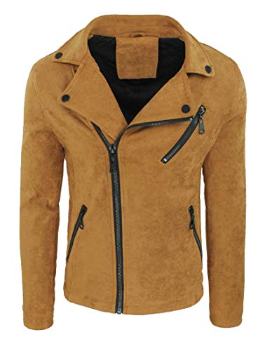 Veste suède homme camel ajustée pour corriger la silhouette avec style