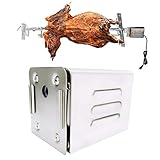【Acero inoxinable de alta calidad】Todo este motor de barbacoa está hecho de acero inoxidable, duradero, anticorrosión, fácil de limpiar y mantener.