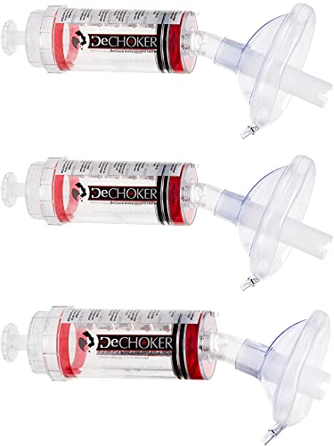 Image of DeCHOKER Choking Rescue Anti-Choking Device for Qty 1 Toddlers (Ages 1-3 Years) and Qty 2 Children (Ages 3-12 Years), Pack of 3, First Aid Choking Rescue