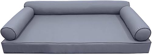 Miniatura 2 de *Solo funda*-Estilo 6 fundas de almohada para colchón de sofá cama al aire libre con ribete de tubería de contraste tamaño completo - AD001