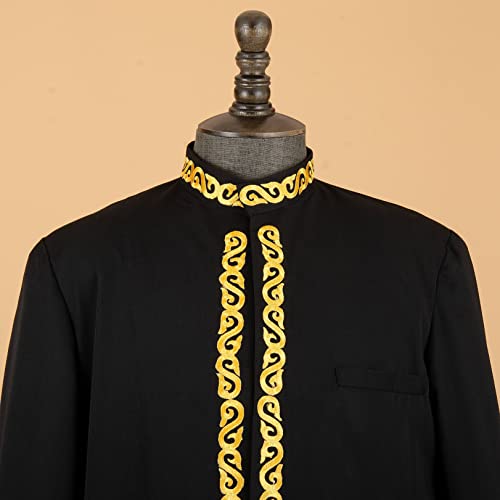 African Suit for Men Jacket and Trousers 2 Piece Set Dashiki Blazer with Kerchief Bazin Riche Kaftan Wedding Evening4