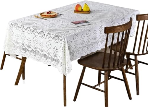 ZQINGQING Mantel Mantel de Encaje, Mantel Hueco, Cubierta Mesa Blanca Antigua, Banquete Fiesta Boda Floral Bordado Universal(Type 2,Small)