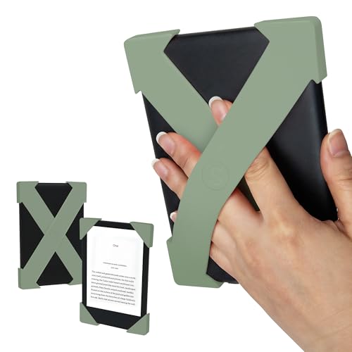 Strapsicle Silicone Hand Straps | Accessory for 6 Kindles & Paperwhite (2012-2019) and 6 Kobo e-Readers | 2-Pack | Sage Green