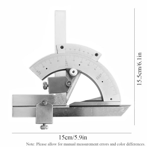 Transportador de ángulos Universal Vernier 0-320° para carpintería miniatura 2