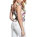 Guess Womens Sleeveless Carine Peplum Top, Island Fancy, Small
