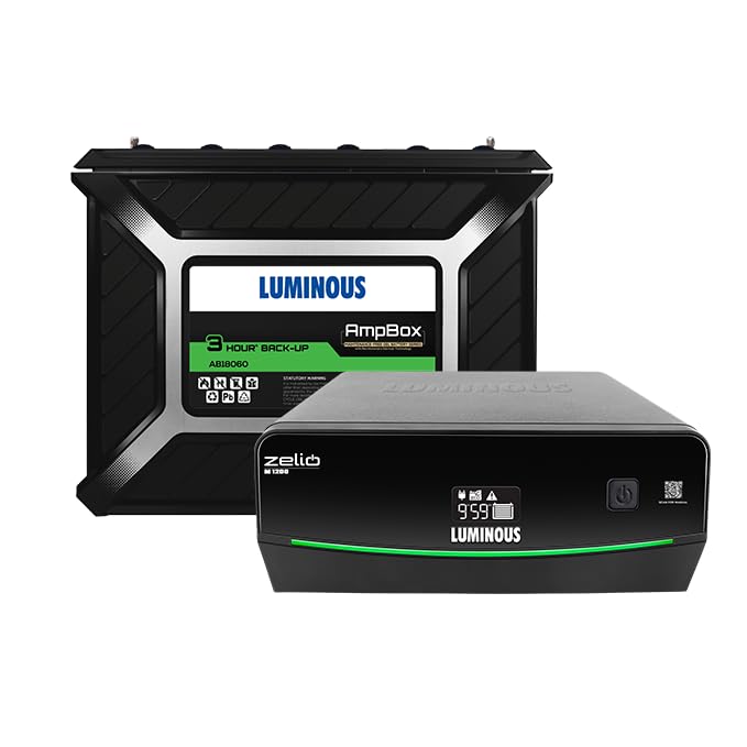 Luminous Inverter & Battery Combo for Home, Shop & Office – Zelio M 1200 (900VA/12V) Sine Wave Inverter + Ampbox AB18060 Gel Battery with 3 Hr Backup| Warranty: 36M (Inverter)+60M (Battery)-image-38