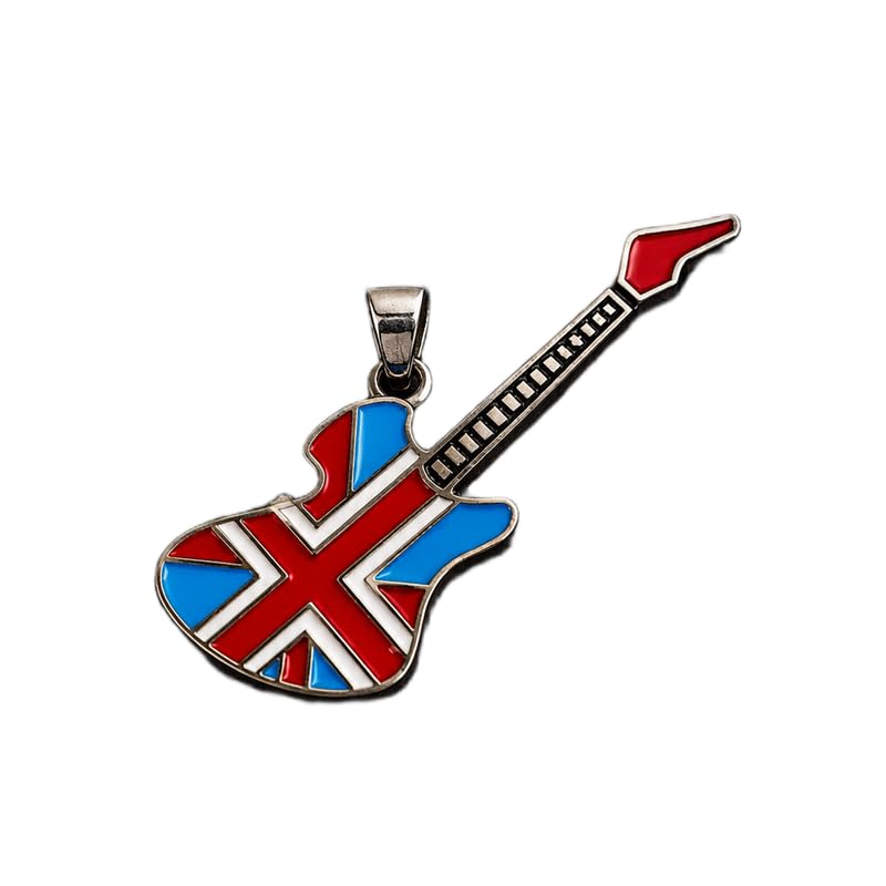 Stainless Steel British Guitar 57X22mm Pendant Silver Plated Charm Necklace Without Chain Handmade For Men & Women Power Symbol Meaningful Jewelry |LK_SSC_0146-image-39