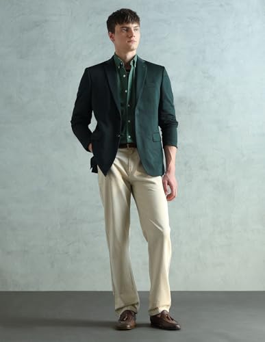 Image of Arrow Men's Zero Calorie Slim Fit Textured Blazer