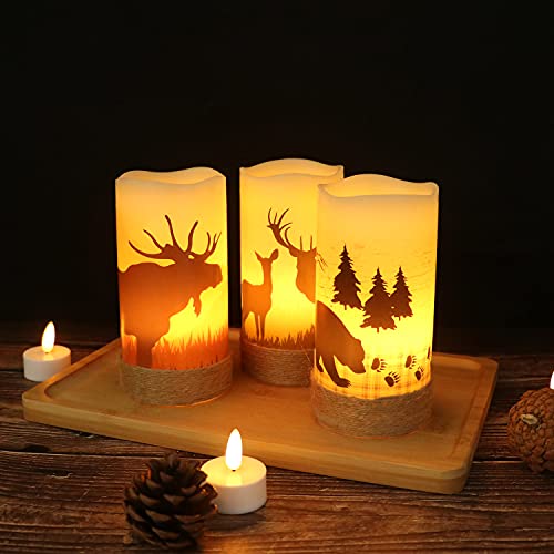 GenSwin-Flameless-Flickering-Led-Candles-with-Hemp-Rope-and-6H-Timer-Battery-Operated-Set-of-3-Real-Wax-Pillar-Rustic-Candles-Warm-Light-with-Deer-Moose-Bear-Decals-Decor-Christmas-HomeD3-x-H6 GenSwin Flameless Flickering Led Candles with Hemp Rope and 6H Timer Battery Operated Set of 3 Real Wax Pillar Rustic Candles Warm Light with Deer Moose Bear Decals Decor Christmas HomeD3 x H6