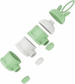 Kisangel Milk Powder Dispenser, 4 Layer Milk Formula Dispenser Container to Go, Detachable Formula Travel Powder Box for Feedings Storage Outdoor