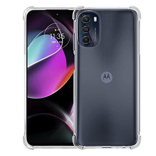 Cresee for Motorola Moto G 5G 2022 Case, Crystal Clear Cover with Reinforced Corner Bumper Slim Fit Shockproof Flexible TPU Phone Case for Moto G 5G (2022) Transparent