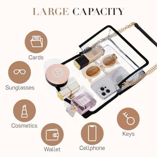 Missnine Clear Bag for Stadium Events Clear Crossbody Purse Stadium Approved Women Transparent Shoulder Bag for Concerts3
